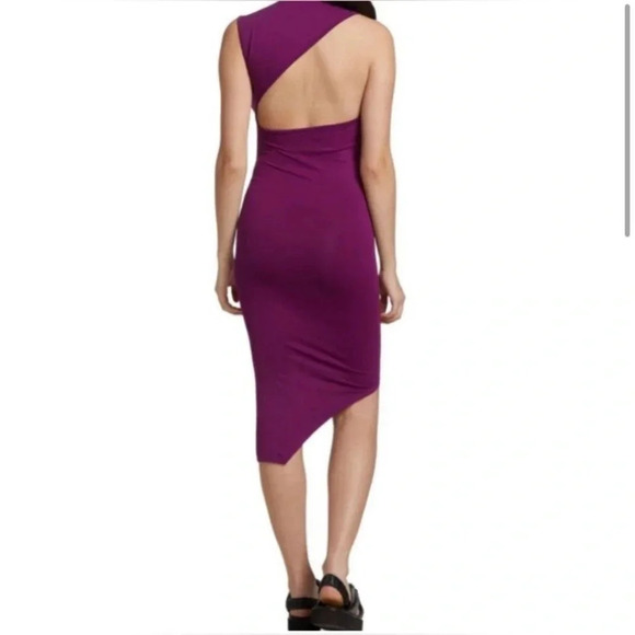 SIMON MILLER Pica Asymmetric Dress in Plum NWT Size M/L - Picture 3 of 9
